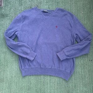 Polo Ralph Lauren V-Neck Sweater in Blue